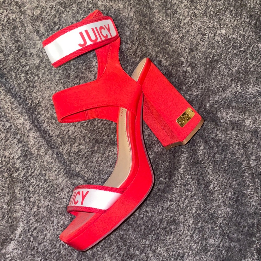 Juicy 7 1/2 cherry red heels